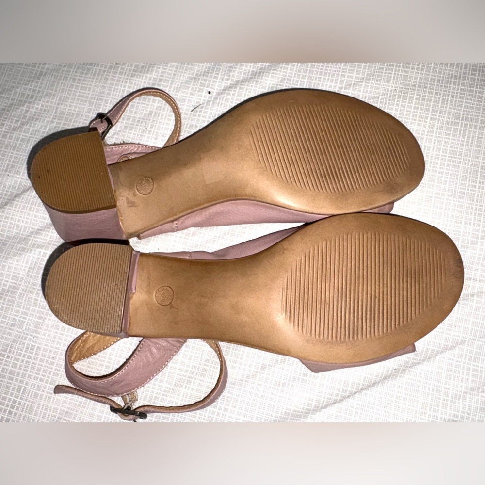Bueno Sz 39 8 Pink All Leather Block Heel Strappy Sandals - Picture 8 of 8